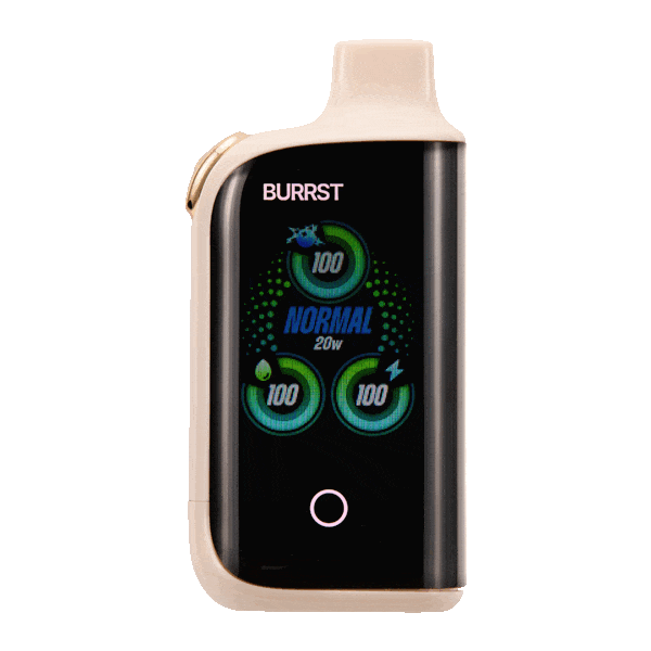 Peaches and Cream One Stick Creamy Peach Yogurt FASTA Burrst device showing advanced mesh coil technology
