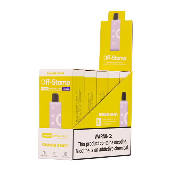 A close-up of a modern e cigg device showing mesh coil and e-liquid chamber, with Australian packaging and warning labels