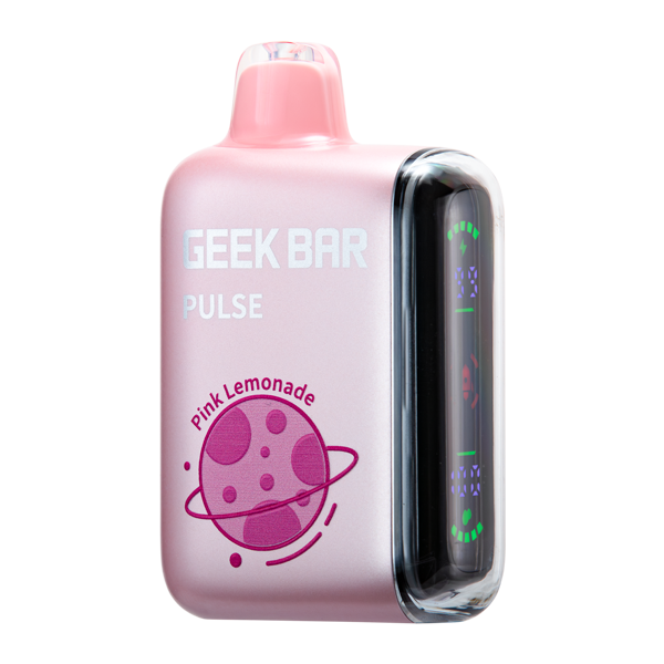 g t bar Pink Lemonade Geek Bar Pulse with dual mesh coil technology shown