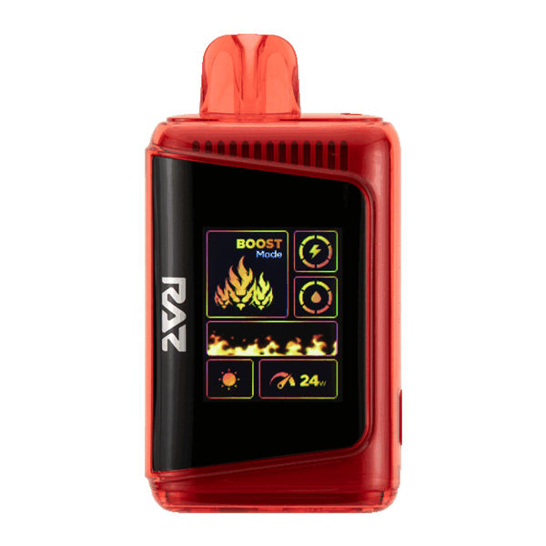 razz ltx Watermelon Ice device showing e-liquid window and mesh coil design
