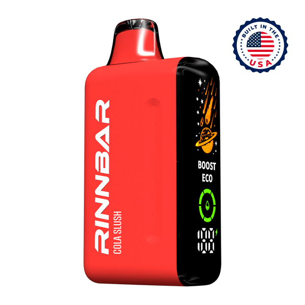 Image of a refill foger vape box with a highlighted authenticity verification code sticker